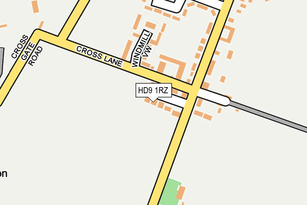 HD9 1RZ map - OS OpenMap – Local (Ordnance Survey)