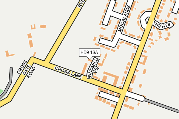 HD9 1SA map - OS OpenMap – Local (Ordnance Survey)