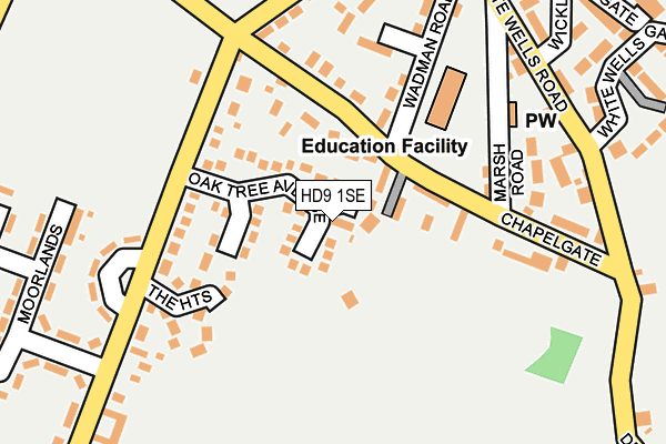 HD9 1SE map - OS OpenMap – Local (Ordnance Survey)