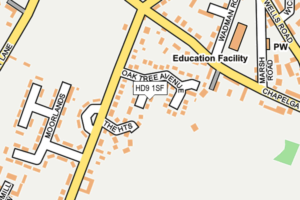 HD9 1SF map - OS OpenMap – Local (Ordnance Survey)