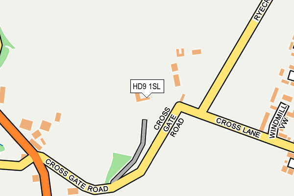 HD9 1SL map - OS OpenMap – Local (Ordnance Survey)