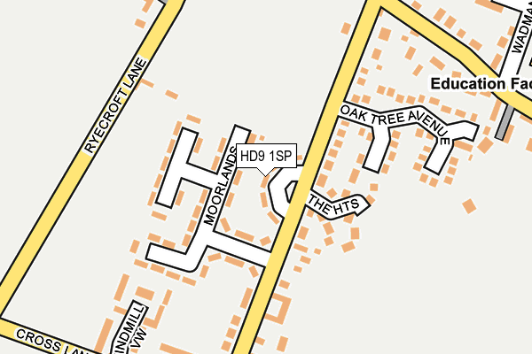 HD9 1SP map - OS OpenMap – Local (Ordnance Survey)