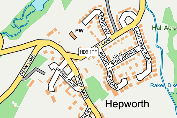 HD9 1TF map - OS OpenMap – Local (Ordnance Survey)