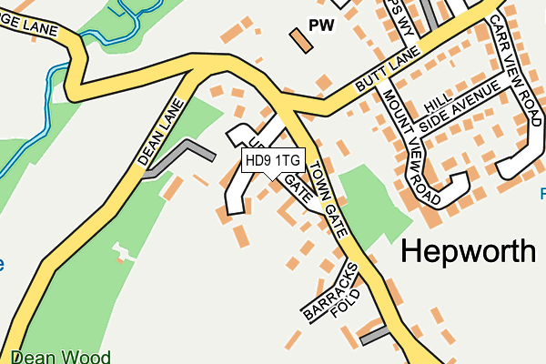HD9 1TG map - OS OpenMap – Local (Ordnance Survey)
