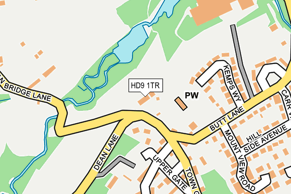 HD9 1TR map - OS OpenMap – Local (Ordnance Survey)