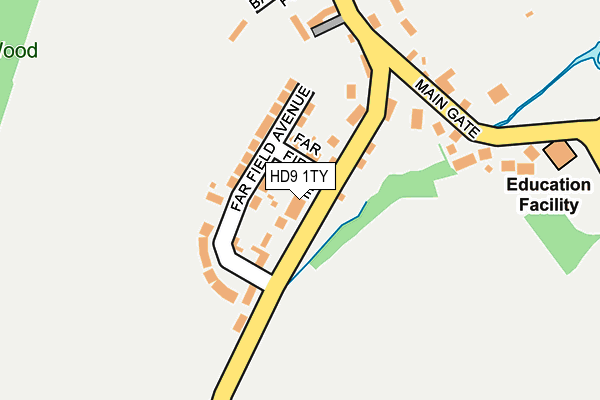 HD9 1TY map - OS OpenMap – Local (Ordnance Survey)