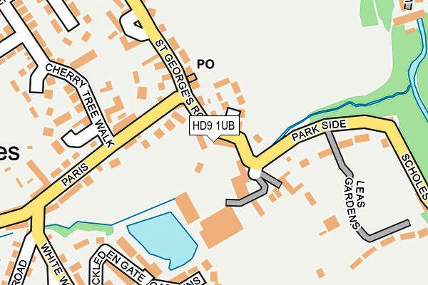 HD9 1UB map - OS OpenMap – Local (Ordnance Survey)