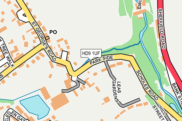 HD9 1UF map - OS OpenMap – Local (Ordnance Survey)