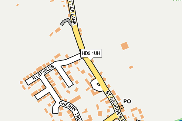 HD9 1UH map - OS OpenMap – Local (Ordnance Survey)