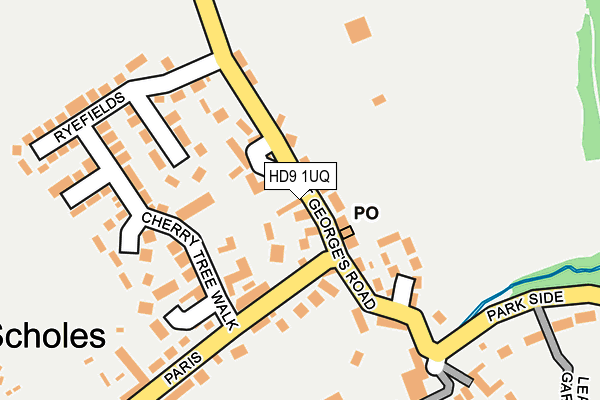 HD9 1UQ map - OS OpenMap – Local (Ordnance Survey)