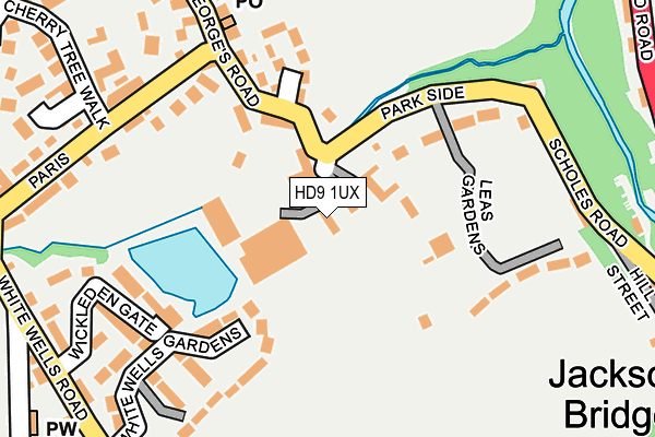 HD9 1UX map - OS OpenMap – Local (Ordnance Survey)