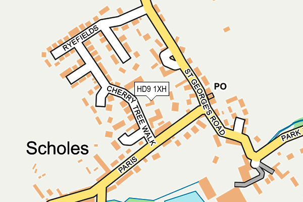 HD9 1XH map - OS OpenMap – Local (Ordnance Survey)