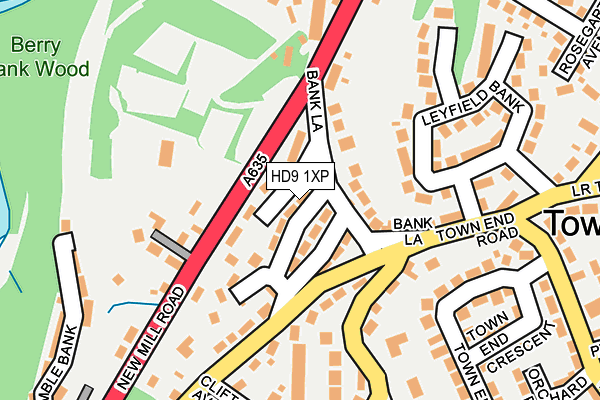 HD9 1XP map - OS OpenMap – Local (Ordnance Survey)