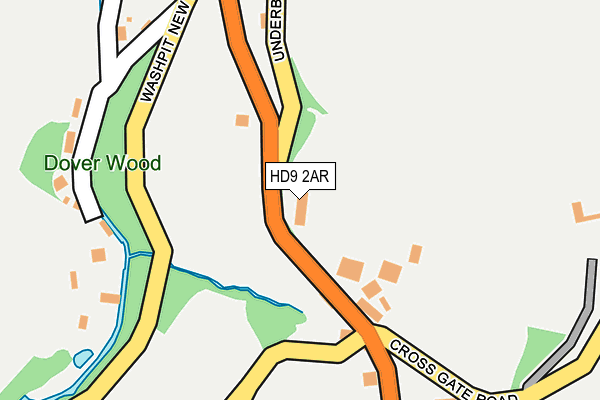 HD9 2AR map - OS OpenMap – Local (Ordnance Survey)