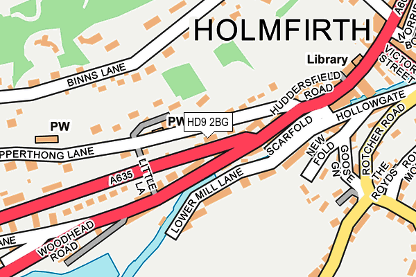 HD9 2BG map - OS OpenMap – Local (Ordnance Survey)