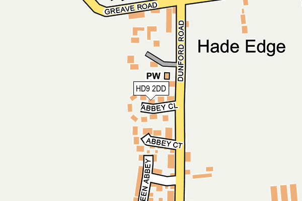 HD9 2DD map - OS OpenMap – Local (Ordnance Survey)