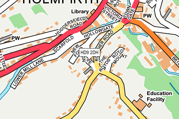 HD9 2DH map - OS OpenMap – Local (Ordnance Survey)