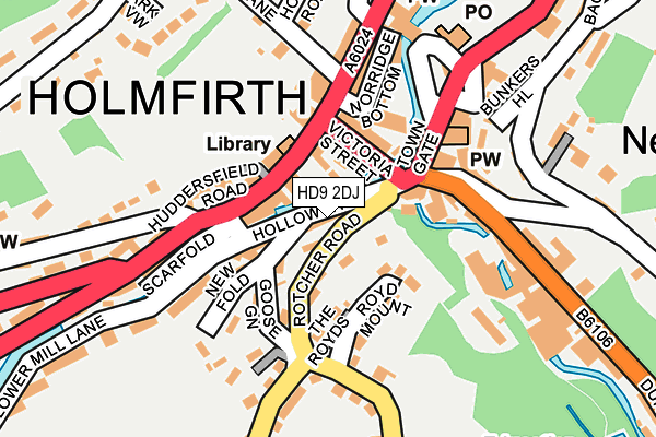 HD9 2DJ map - OS OpenMap – Local (Ordnance Survey)