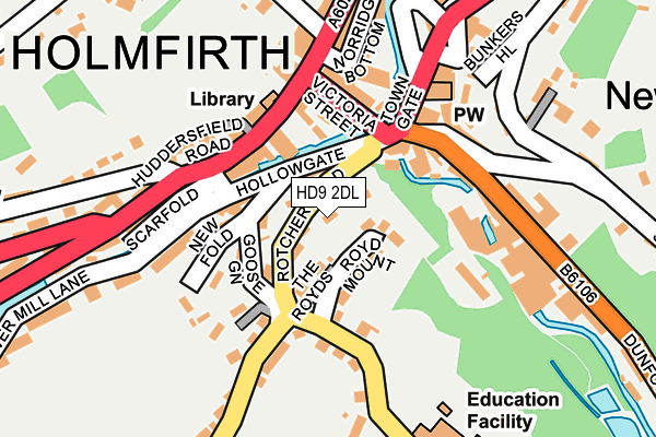 HD9 2DL map - OS OpenMap – Local (Ordnance Survey)