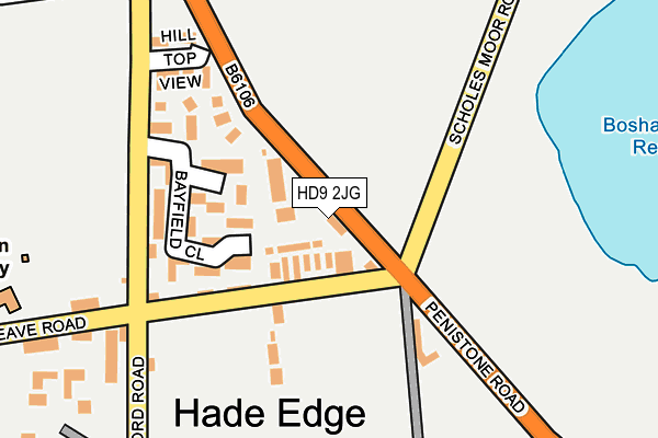 HD9 2JG map - OS OpenMap – Local (Ordnance Survey)