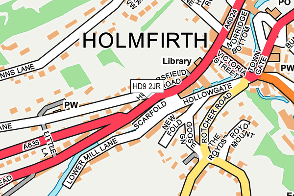 HD9 2JR map - OS OpenMap – Local (Ordnance Survey)