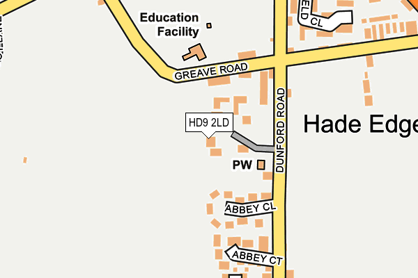 HD9 2LD map - OS OpenMap – Local (Ordnance Survey)