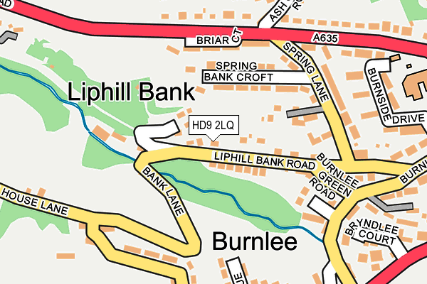 HD9 2LQ map - OS OpenMap – Local (Ordnance Survey)