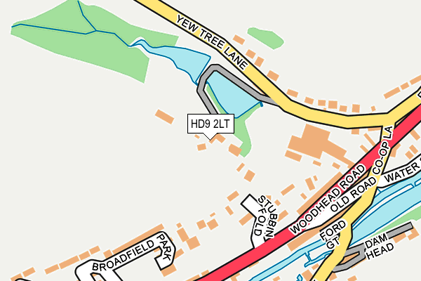 HD9 2LT map - OS OpenMap – Local (Ordnance Survey)