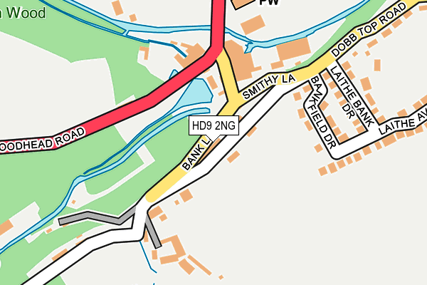 HD9 2NG map - OS OpenMap – Local (Ordnance Survey)