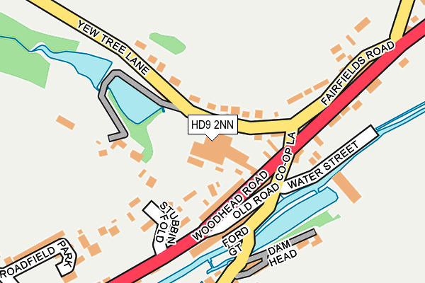 HD9 2NN map - OS OpenMap – Local (Ordnance Survey)