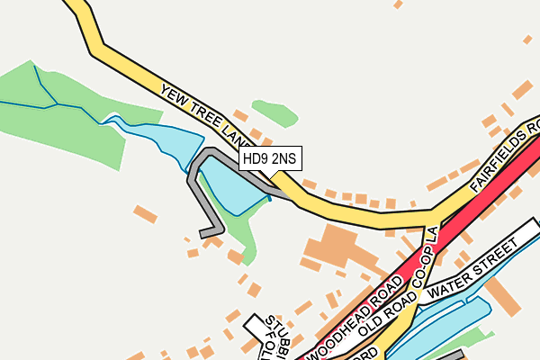 HD9 2NS map - OS OpenMap – Local (Ordnance Survey)