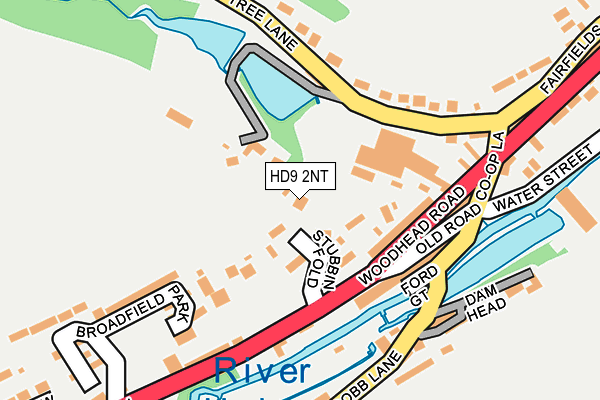 HD9 2NT map - OS OpenMap – Local (Ordnance Survey)