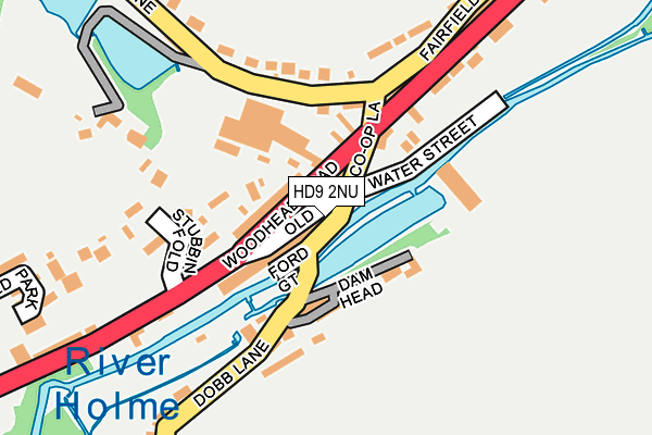 HD9 2NU map - OS OpenMap – Local (Ordnance Survey)