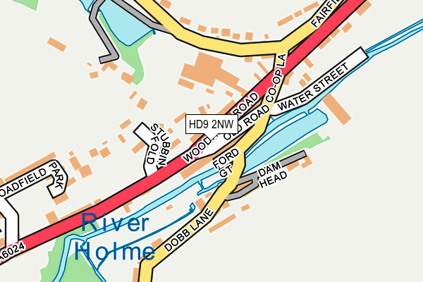 HD9 2NW map - OS OpenMap – Local (Ordnance Survey)