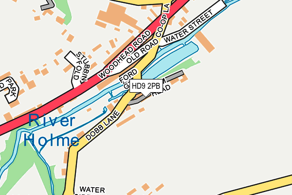 HD9 2PB map - OS OpenMap – Local (Ordnance Survey)