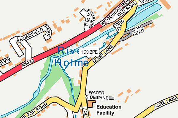 HD9 2PE map - OS OpenMap – Local (Ordnance Survey)