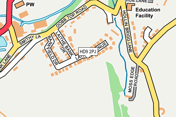 HD9 2PJ map - OS OpenMap – Local (Ordnance Survey)