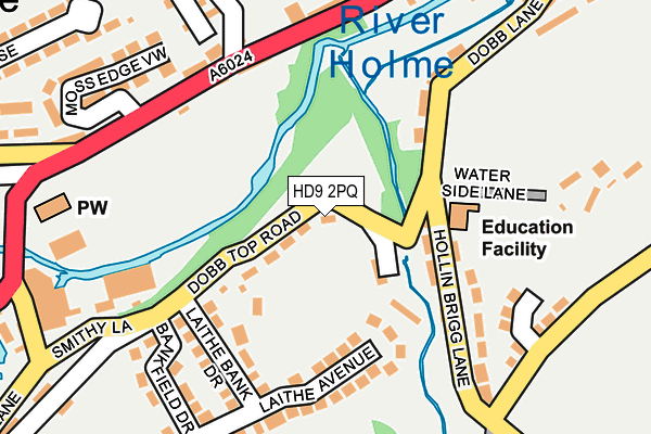 HD9 2PQ map - OS OpenMap – Local (Ordnance Survey)