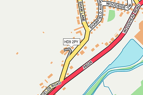 HD9 2PY map - OS OpenMap – Local (Ordnance Survey)