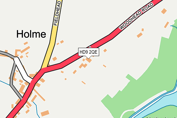 HD9 2QE map - OS OpenMap – Local (Ordnance Survey)