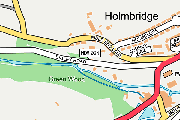 HD9 2QN map - OS OpenMap – Local (Ordnance Survey)