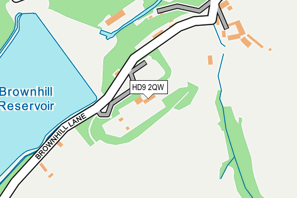 HD9 2QW map - OS OpenMap – Local (Ordnance Survey)