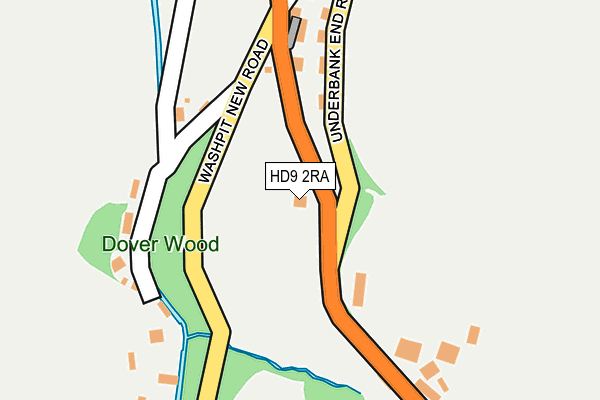 HD9 2RA map - OS OpenMap – Local (Ordnance Survey)