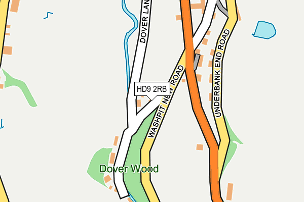 HD9 2RB map - OS OpenMap – Local (Ordnance Survey)