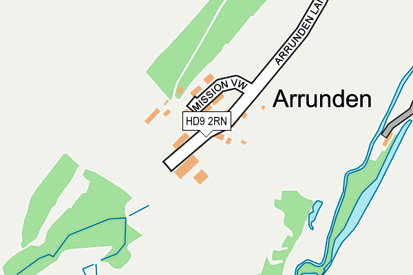 HD9 2RN map - OS OpenMap – Local (Ordnance Survey)