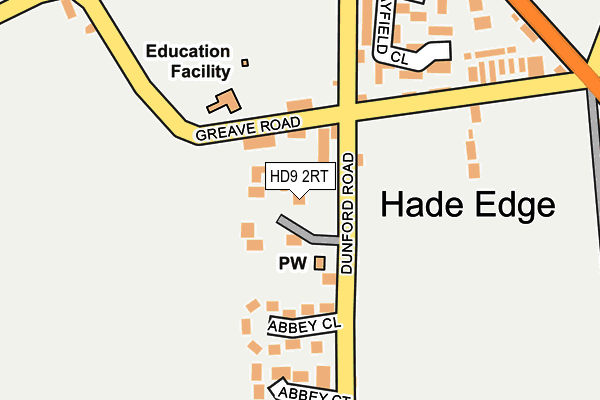 HD9 2RT map - OS OpenMap – Local (Ordnance Survey)