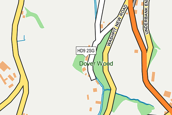 HD9 2SG map - OS OpenMap – Local (Ordnance Survey)