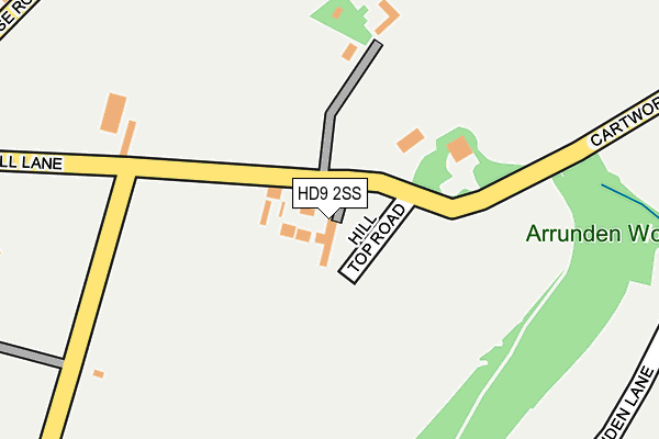 HD9 2SS map - OS OpenMap – Local (Ordnance Survey)