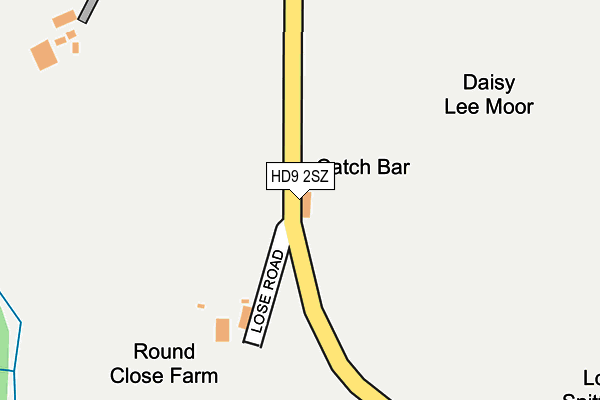 HD9 2SZ map - OS OpenMap – Local (Ordnance Survey)