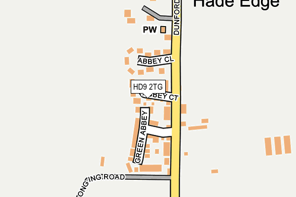 HD9 2TG map - OS OpenMap – Local (Ordnance Survey)